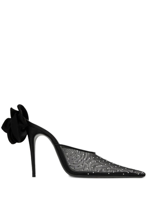 Magda Butrym 110mm flower-detail pointed mules - Black