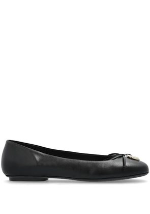 Furla logo-plaque ballet flats - Black