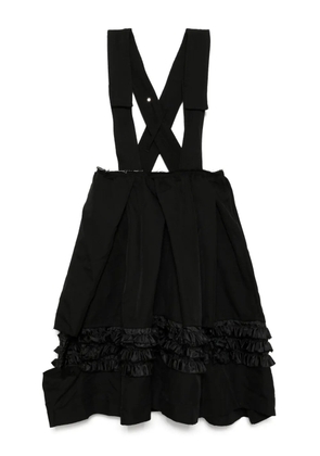 Black Comme Des Garçons taffeta frill pinafore