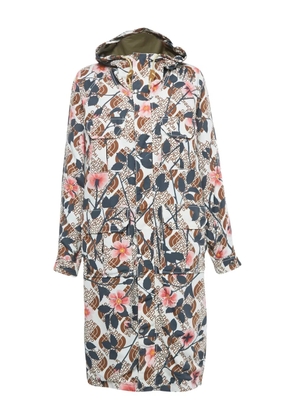 Gucci Pre-Owned x North Face floral-print hooded coat - White