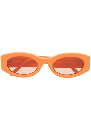 Linda Farrow x The Attico Berta rectangle-frame sunglasses - Orange