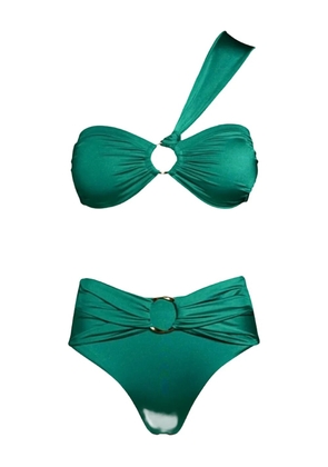 SOFIA ERHAN ring-detail one-shoulder bikini - Green