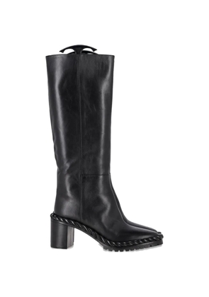 Valentino Garavani Pre-Owned twisted-trim block-heel boots - Black