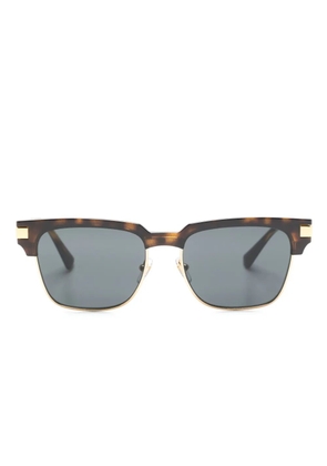Versace Eyewear logo-detailing square-frame sunglasses - Brown