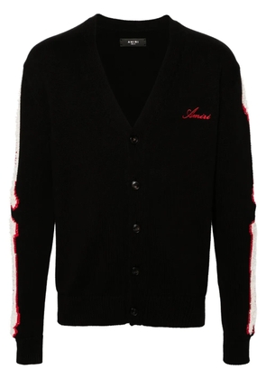 AMIRI Bones intarsia-knit cardigan - Black