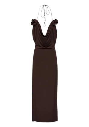 Magda Butrym Cowl-neck dress - Brown