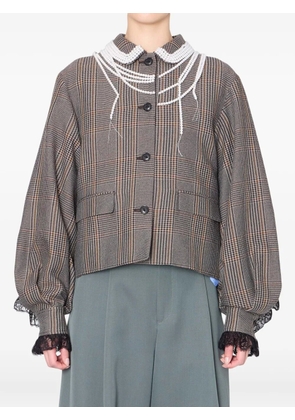 Kolor checked jacket - Brown