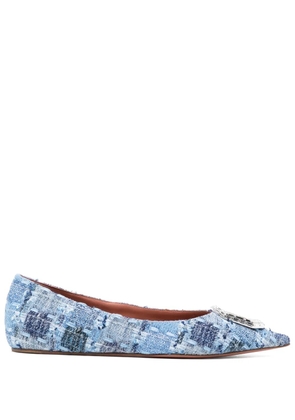 Amina Muaddi Camelia ballet flats - Blue