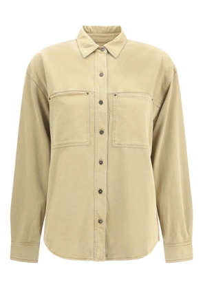 MARANT ÉTOILE double-pocket cotton shirt - Neutrals