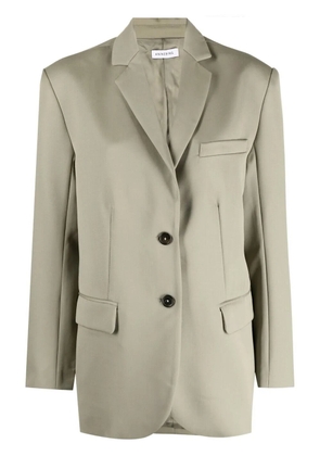 ANINE BING Quinn wool oversize blazer - Green