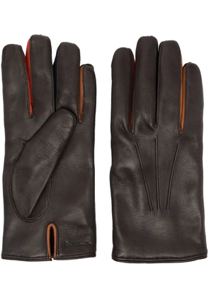 Paul Smith leather gloves - Brown