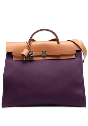 Hermès Pre-Owned 2012 Toile Verso Herbag Zip 39 satchel - Purple