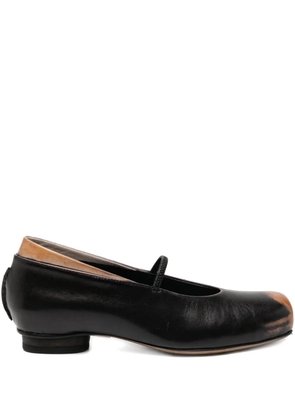 DOYS square-toe leather pumps - Black