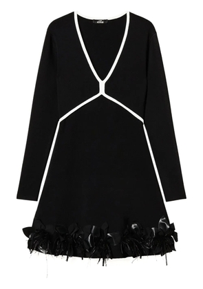 TWINSET feather-detailing mini dress - Black