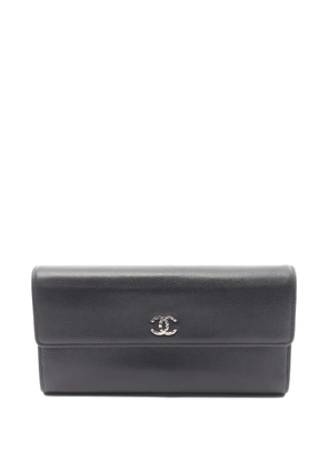 CHANEL Pre-Owned 2010-2011 interlocking-CC wallet - Black