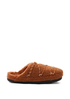 Moon Boot teddy slip-on slippers - Brown