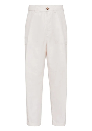 Brunello Cucinelli drill trousers - White
