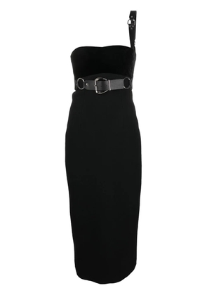Roberto Cavalli buckle-detail midi dress - Black