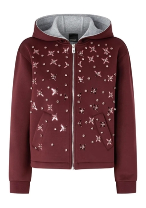 PINKO Arama long-slevee hoodie - Red