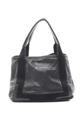 Balenciaga Pre-Owned 2000s S Navy Cabas leather tote bag - Black