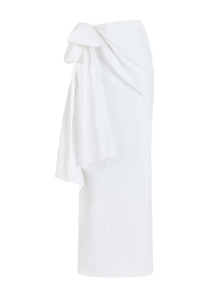 Rosie Assoulin Hustle & Bustle bow-detail draped skirt - White
