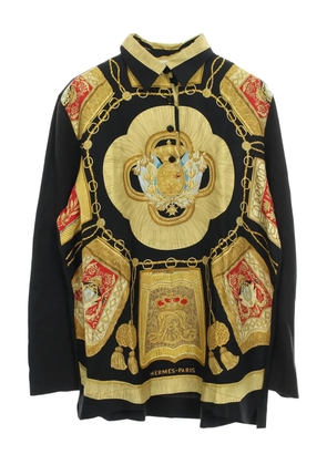 Hermès Pre-Owned 2000s colour-block long-sleeve polo shirt - Black