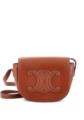 Celine Pre-Owned Cuir Triomphe Folco Bag Leather crossbody bag - Brown