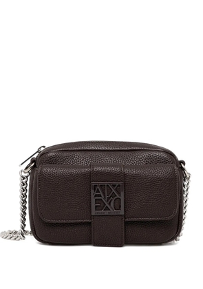 Armani Exchange logo-detail shoulder bag - Brown