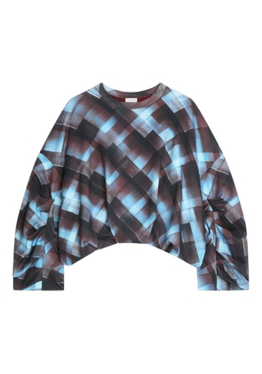 DRIES VAN NOTEN geometric-pattern long-sleeve sweatshirt - Red