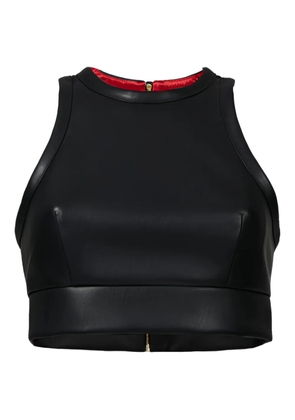 Lika zip-fastening cropped tank top - Black