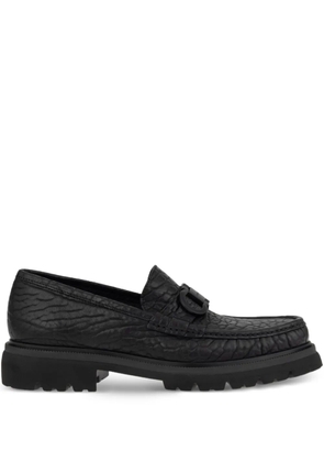 Ferragamo leather loafers - Black