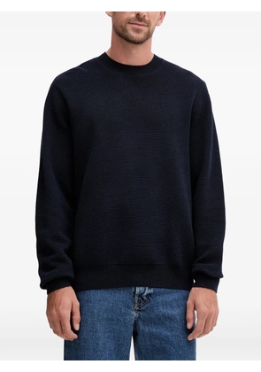 Armani Exchange ribbed crew neck sweater - Blue