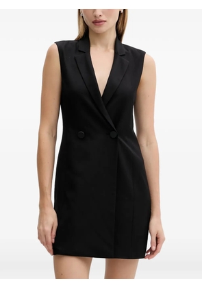 Armani Exchange V-neck double-breasted mini dress - Black