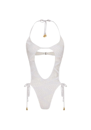 Amir Slama x Jade Picon cut-out tie swimsuit - White