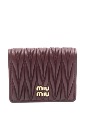 Miu Miu Pre-Owned Matelasse leather wallet - Red