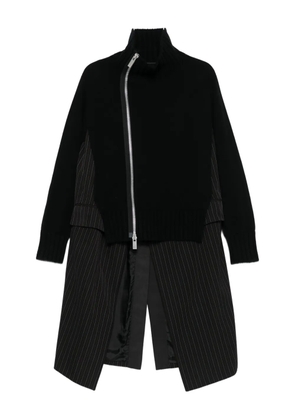 sacai panelled jacket - Black