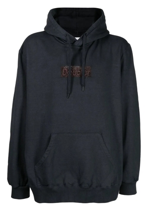 Doublet logo-patch cotton hoodie - Grey