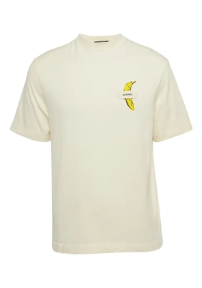 Jacquemus Pre-Owned banana-patch cotton T-shirt - Neutrals