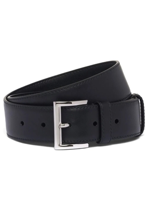 Prada triangle-logo leather belt - Black