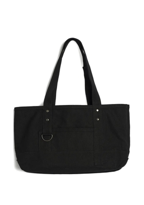 Y's medium pocket-detail tote bag - Black
