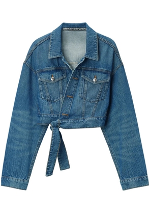 Alexander Wang wrapped trucker jacket - Blue