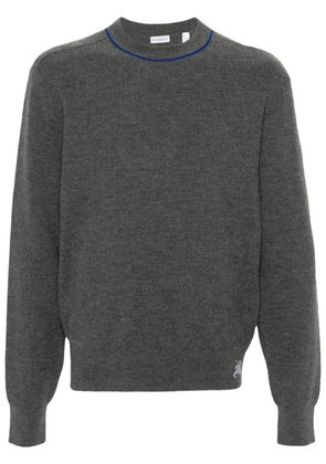 Burberry Equestrian Knight-intarsia knit sweater - Grey