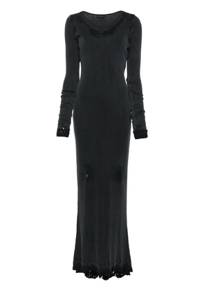 Balenciaga distressed maxi dress - Black