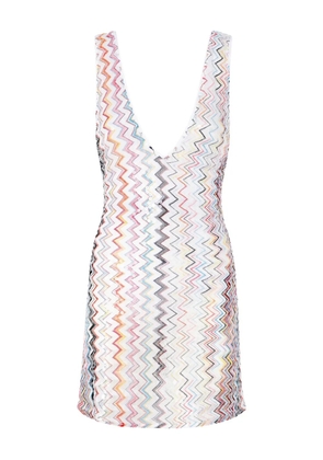 Missoni zigzag-pattern mini dress - White