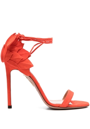 Aquazzura 105mm Hibiscus sandals - Red