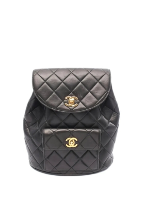 CHANEL Pre-Owned 1994-1996 lambskin backpack - Black