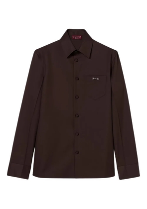 Gucci pocket embellishment shirt - Brown