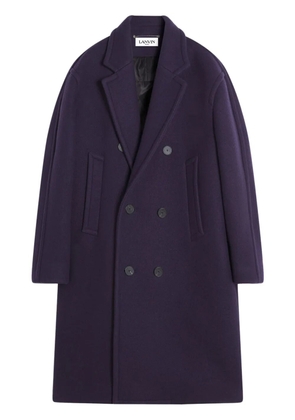 Lanvin double-breasted wool coat - Purple