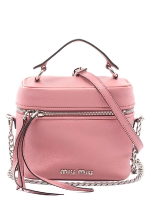 Miu Miu Pre-Owned 2010s leather two-way vanity bag - Pink