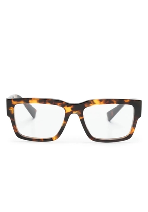 Miu Miu Eyewear tortoiseshell-effect rectangle-frame glasses - Brown
